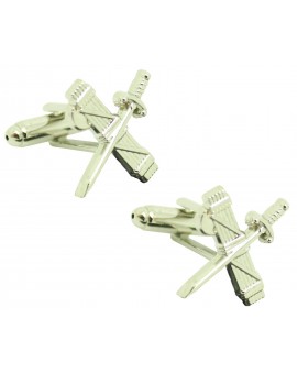 Gemelos para camisa escudo Guardia Civil plateado