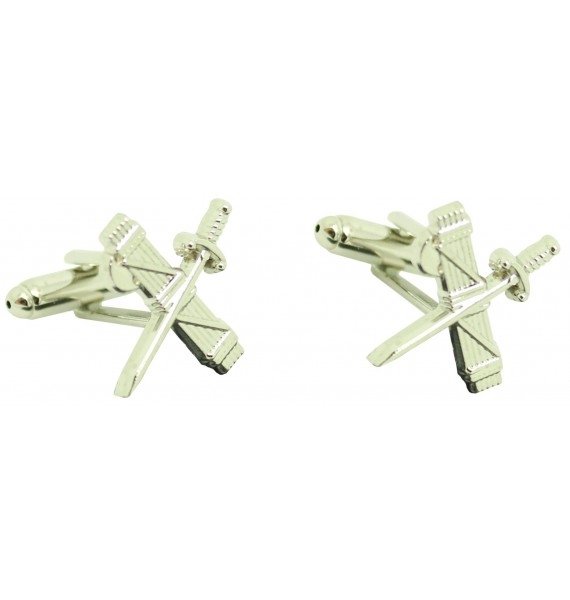 Gemelos para camisa escudo Guardia Civil plateado