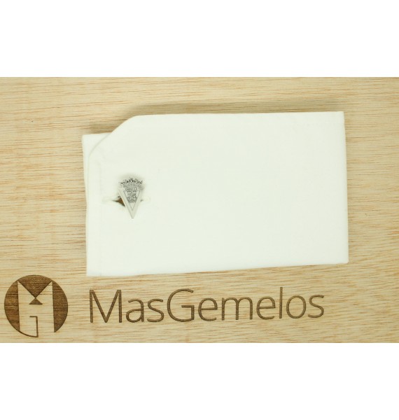 Gemelos para camisa Cadiz C.F. Plata de Ley 925 PREMIUM 