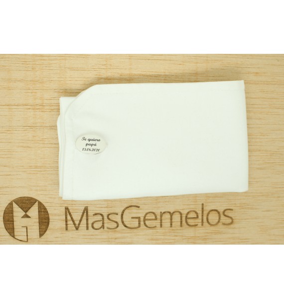 Gemelos Personalizados Te quiero Papa & De tú brazo al altar Plata 925