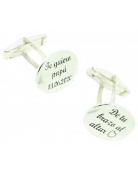 gemelos plata de ley 925 de tu brazo al altar a medida
