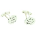Personalized Cufflinks I love you Dad & From your arm to the altar Silver 925