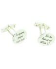 Personalized Cufflinks I love you Dad & From your arm to the altar Silver 925