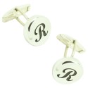 Gemelos para camisa iniciales G personalizado Plata de ley 925