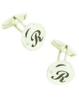 Personalized Initial G Shirt Cufflinks 925 Sterling Silver