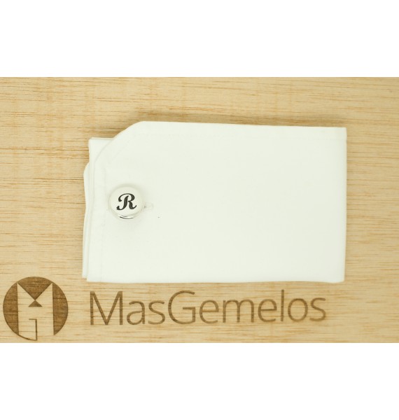 gemelos de camisa grabados con inicial g plata