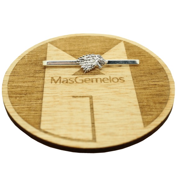 pisacorbatas Juego de Tonos Casa Stark Plata 925 PREMIUM