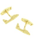 Personalized amphibian airplane shirt cufflinks 925 Sterling silver and gold plated