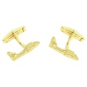 Personalized amphibian airplane shirt cufflinks 925 Sterling silver and gold plated