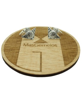 Gemelos para camisa Real Betis Balompié Plata de Ley 925 PREMIUM 2