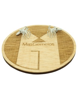 Boutons de manchette pour chemise d'araignée spiderman argent