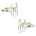 Gemelos para camisa araña spiderman silver