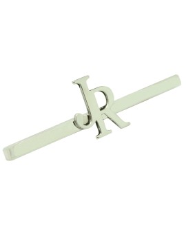 Pasador de corbata personalizado plata de ley 925 iniciales