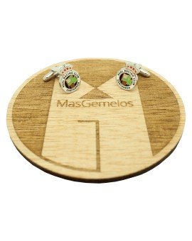 gemelos a medida escudo futbol racing santander