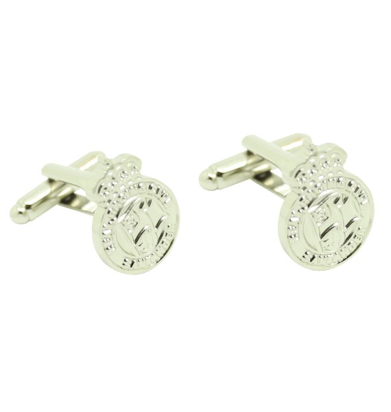 Gemelos para camisa Racing Santander plateado
