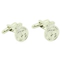 Racing Santander silver shirt cufflinks