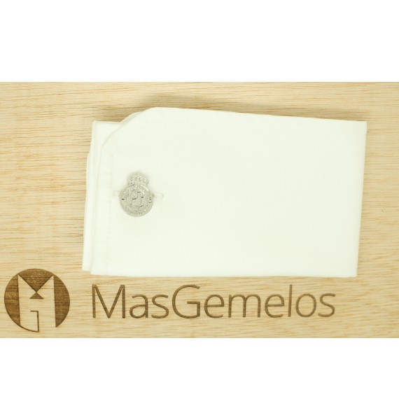 Racing Santander silver shirt cufflinks