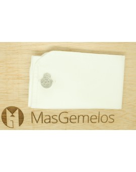 Gemelos para camisa Racing Santander plateado