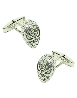 Gemelos para camisa Spiderman Plata de ley 925 PREMIUM