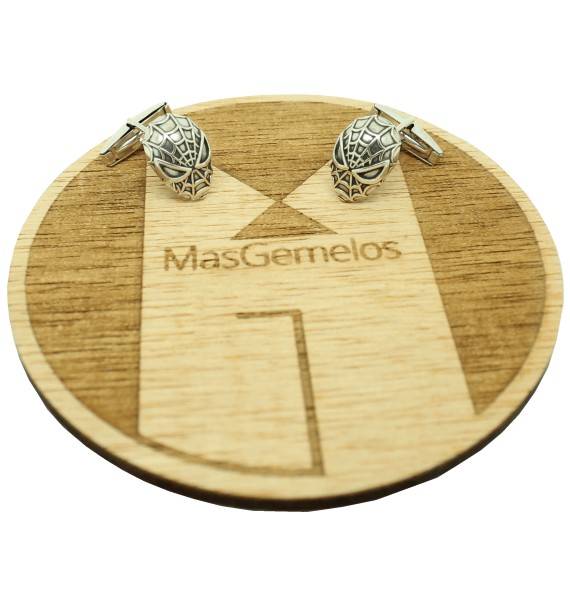 Cufflinks spiderman mask sterling silver 925