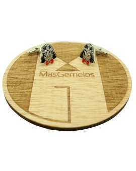 Darth Vader shirt cufflinks with bow tie