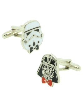 Gemelos de camisa Darth Vader & Strom trooper con pajarita Star Wars