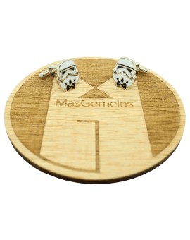 Boutons de manchette chemise Dark Vador et Stormtrooper avec noeud pap