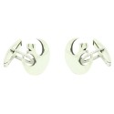Boutons de manchette de chemise Star Wars Rebel Alliance en argent 925