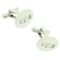 Gemelos para camisa únicos grabados acero iniciales VCB