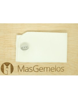 Gemelos para camisa en acero ovalado personalizado letras FVV 2