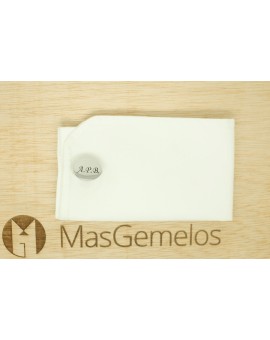 Gemelos para camisa en acero personalizados con tus iniciales