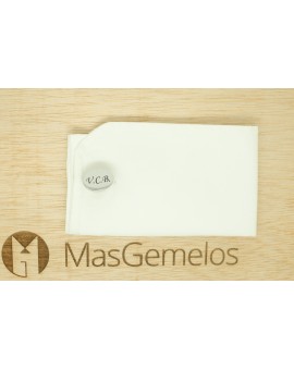 Gemelos para camisa únicos grabados acero iniciales VCB 2