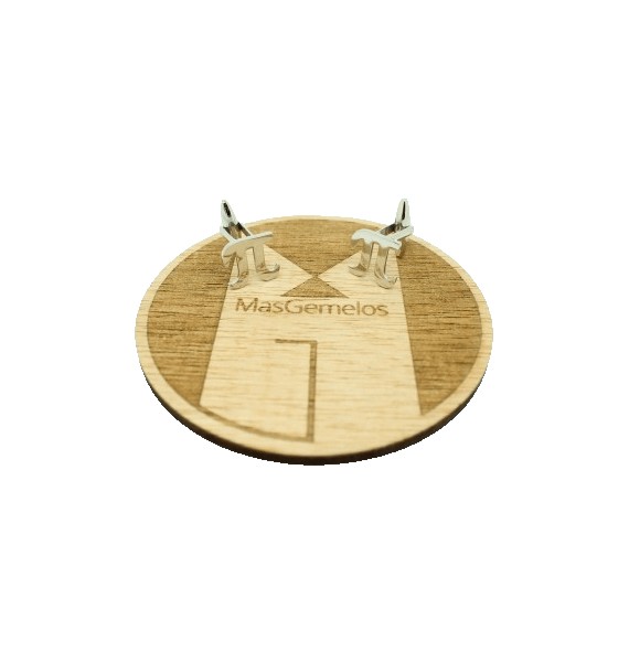 Cufflinks for shirt with Pi symbol