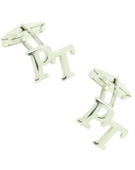 Gemelli per camicia personalizzati due iniziali PT Plata 925