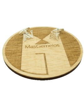 Custom made shirt cufflinks two offset initials AV Silver 925 2