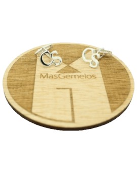 Gemelli per camicia iniziali due lettere argento 925 su misura 2