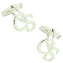 Boutons de manchette pour chemise Initiales deux lettres Argent 925