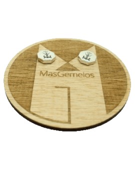 Custom octagon-shaped sterling silver shirt studs 2