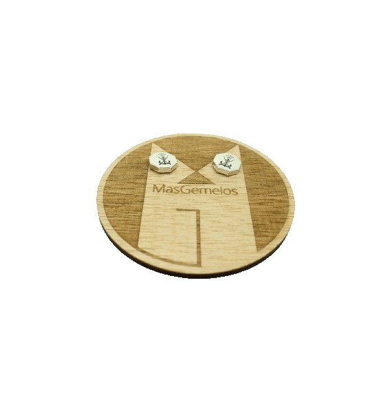 Couvre-boutons chemise personnalisés d'octogone argent sterling 925