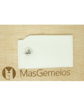 Capas de botão de camisa em forma octógono personalizadas em prata 925