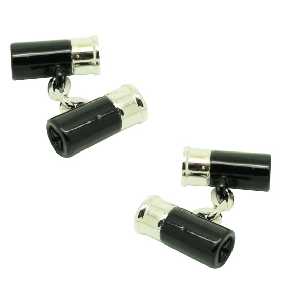 Black Gun Cartridge Cufflinks