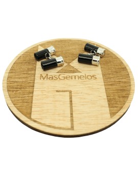 Gemelos Cartucho doble negro Negro