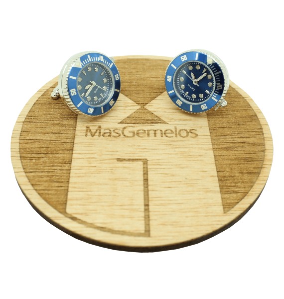 Blue Sports Watch Cufflinks 