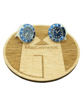 Blue Sports Watch Cufflinks 