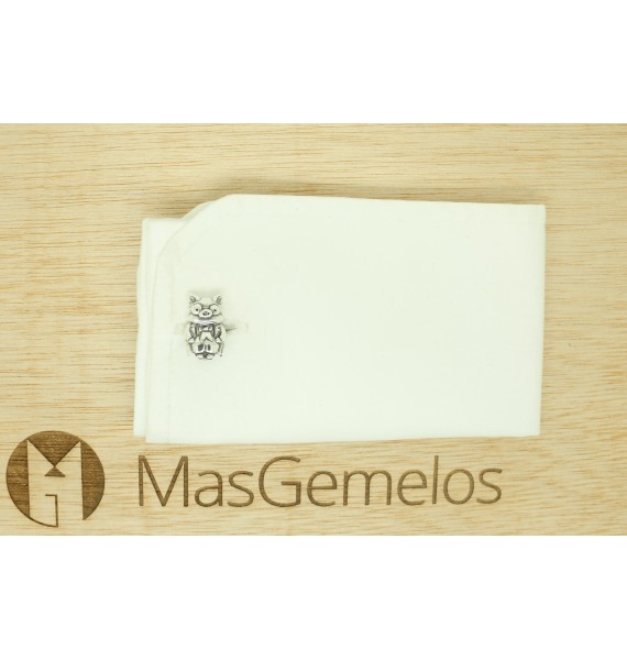 Pig Wedding Simpsons 3D Sterling Silver Premium Shirt Cufflinks