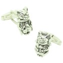 Boutons de manchette cochons de mariage Simpsons 3D PREMIUM argent