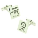 Gemelos para camisa Personalizado Star Wars I LOVE YOU & I KNOW fecha