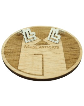 Gemelos para camisa personalizado empresa Metalbierzo Plata de ley 925