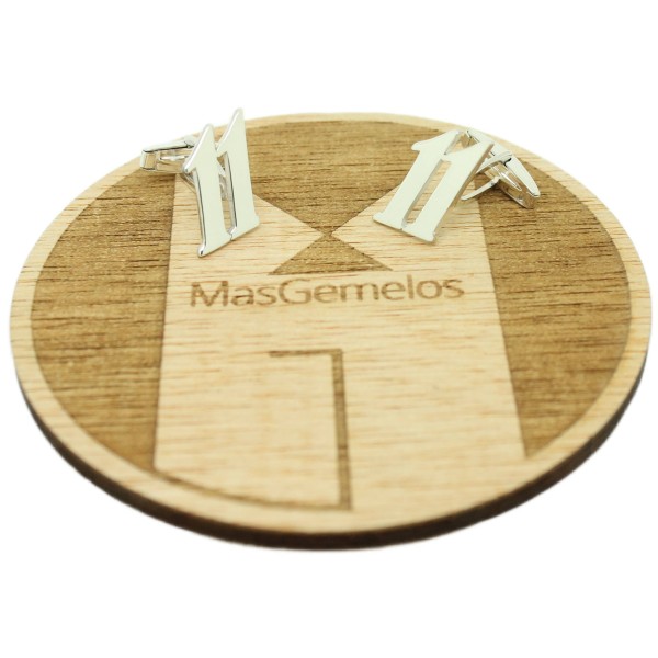 Boutons de manchette pour chemise Numéros 11 personnalisés type de pol