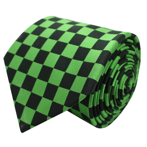 Demon Slayer tie, anime style, green and black checkered